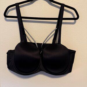 Torrid Plus Size 44D Black Bombshell Everyday Strapless Boost Bra Rhinestone